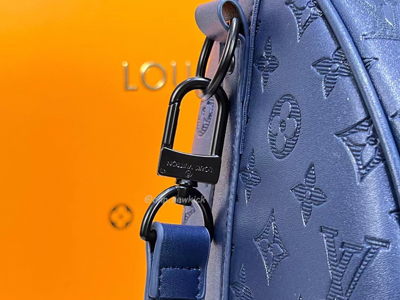 Louis Vuitton Keepall Bandouliere Monogram 50 Navy Duffel Bag (4) - newkick.vip